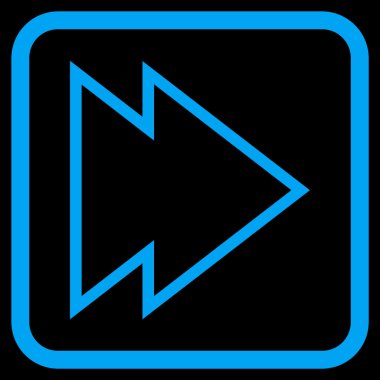 Yöne doğru vektör simgesi bir çerçeve içinde