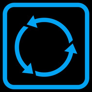 Geri dönüşüm vektör simgesi bir çerçeve içinde