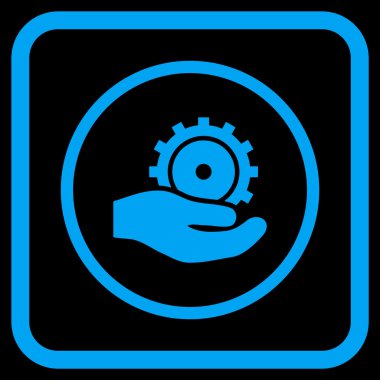 Geliştirme hizmeti vektör simgesi bir çerçeve içinde