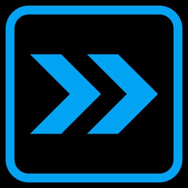 Üst karakter doğru vektör simgesi bir çerçeve içinde