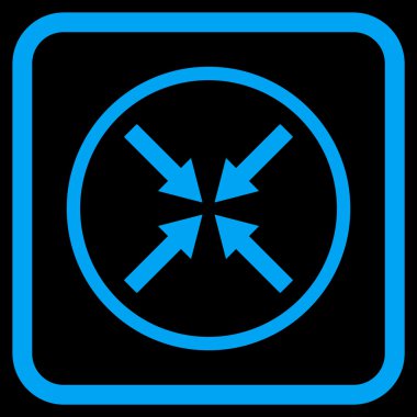 Merkezi oklar bir çerçeve içinde simge vektör