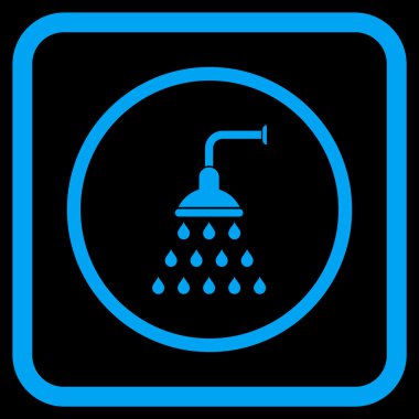 Duş vektör simgesi bir çerçeve içinde