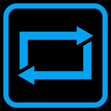 Exchange oklar bir çerçeve içinde simge vektör