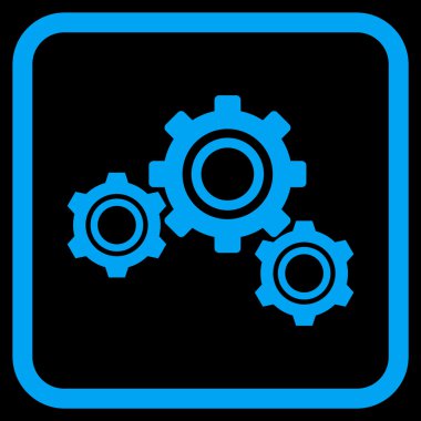 Gears'ı vektör simgesi bir çerçeve içinde