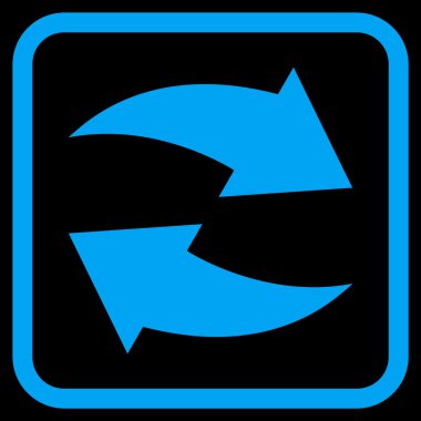 Exchange oklar bir çerçeve içinde simge vektör