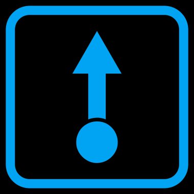 Vektör simgesi bir çerçeve içinde yukarı çekin