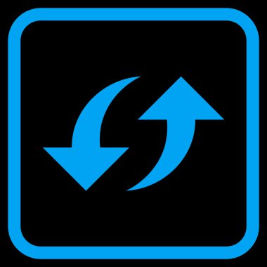 Exchange oklar bir çerçeve içinde simge vektör