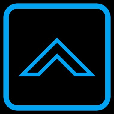 Vektör simgesi bir çerçeve içinde yukarı ok ucu