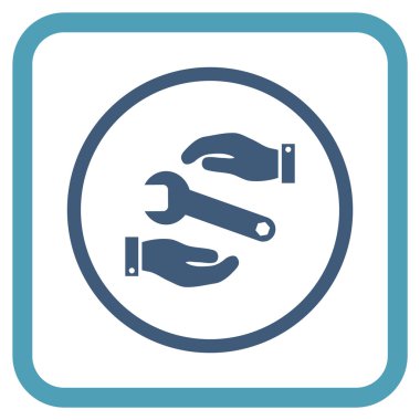 Hizmet vektör simgesi bir çerçeve içinde