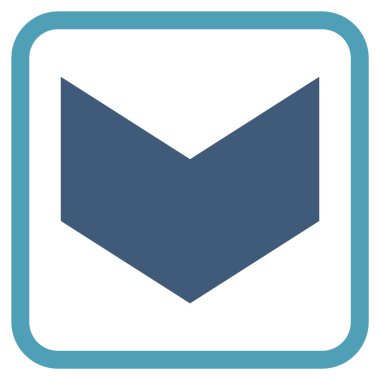 Vektör simgesi bir çerçeve içinde aşağı yön