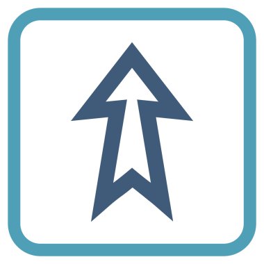 Vektör simgesi bir çerçeve içinde yukarı ok