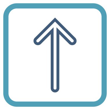 Vektör simgesi bir çerçeve içinde yukarı ok