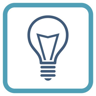 Lamba ampul vektör simgesi bir çerçeve içinde