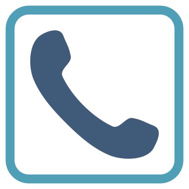 Telefon alıcı vektör simgesi bir çerçeve içinde