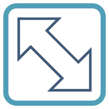 Exchange çapraz vektör simgesi bir çerçeve içinde