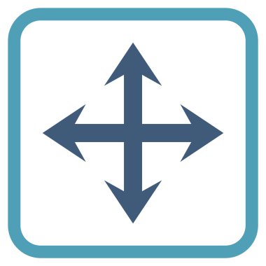 Genişletin okları vektör simgesi bir çerçeve içinde