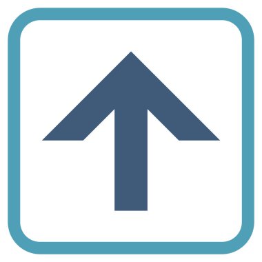 Vektör simgesi bir çerçeve içinde yukarı ok