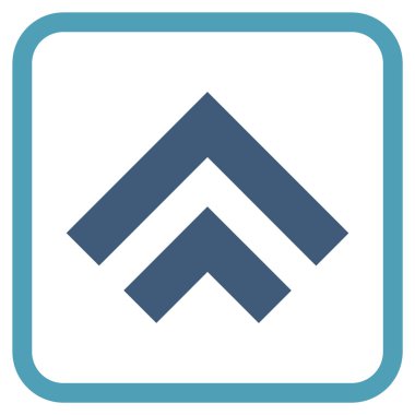 Vektör simgesi bir çerçeve içinde yukarı kayması