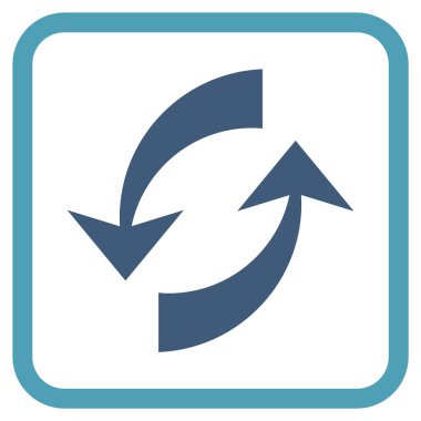 Exchange oklar bir çerçeve içinde simge vektör