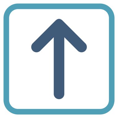 Vektör simgesi bir çerçeve içinde yukarı ok