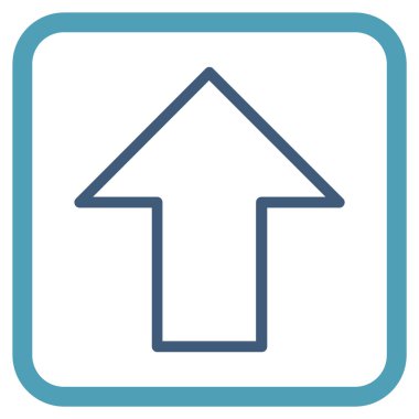 Vektör simgesi bir çerçeve içinde yukarı ok