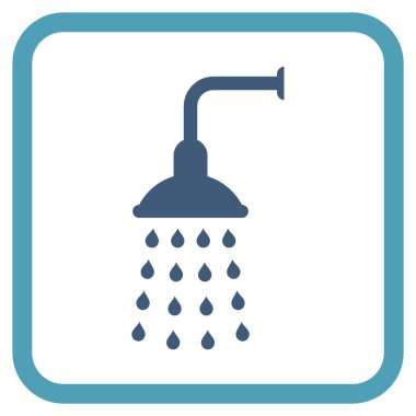 Duş vektör simgesi bir çerçeve içinde