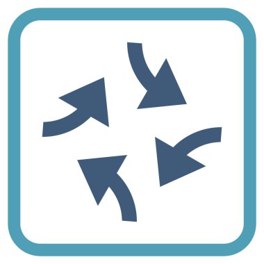 Oklar vektör simgesi bir çerçevede girdap