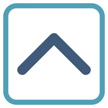 Yön yukarı vektör simgesi bir çerçeve içinde