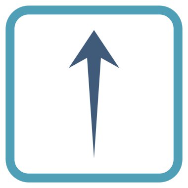 Vektör simgesi bir çerçeve içinde yukarı ok