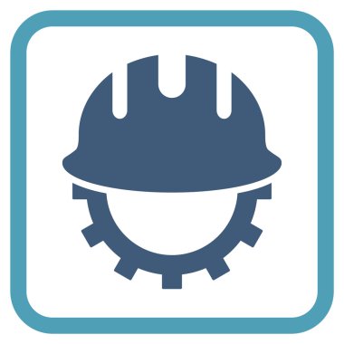 Geliştirme işçisi vektör simgesi bir çerçeve içinde