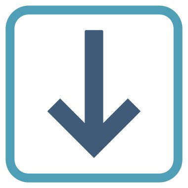 Bir çerçeve içinde ok vektör simgesi