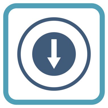 Bir çerçeve içinde yönlü ok vektör simgesi