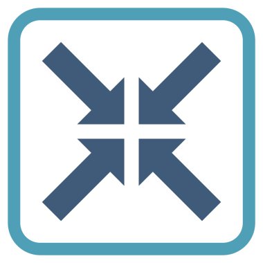 Basınç oklar bir çerçeve içinde simge vektör