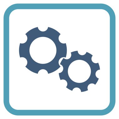 Gears'ı vektör simgesi bir çerçeve içinde
