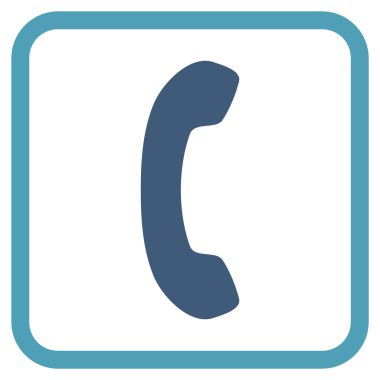 Telefon alıcı vektör simgesi bir çerçeve içinde