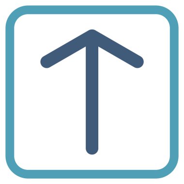 Vektör simgesi bir çerçeve içinde yukarı ok