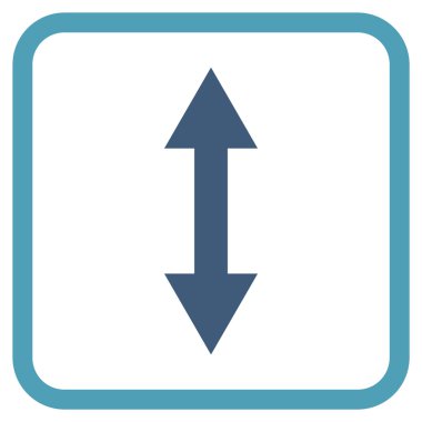 Dikey Çevir vektör simgesi bir çerçeve içinde