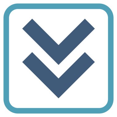 Vektör simgesi bir çerçeve içinde aşağı kaydır