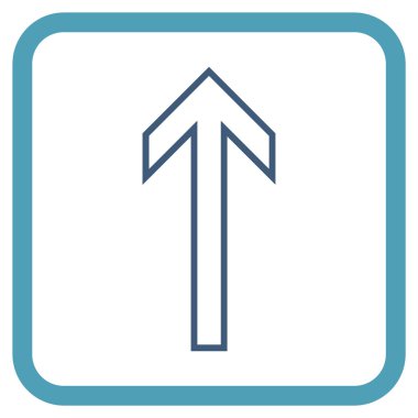 Vektör simgesi bir çerçeve içinde yukarı ok