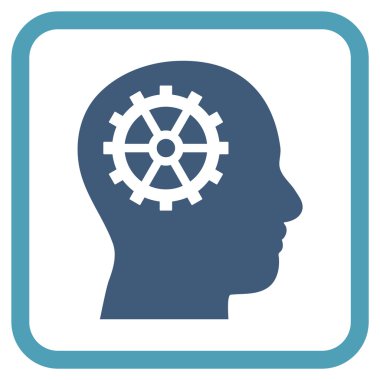 Akıl vektör simgesi bir çerçeve içinde