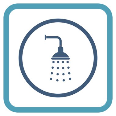 Duş vektör simgesi bir çerçeve içinde