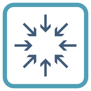 Basınç oklar bir çerçeve içinde simge vektör