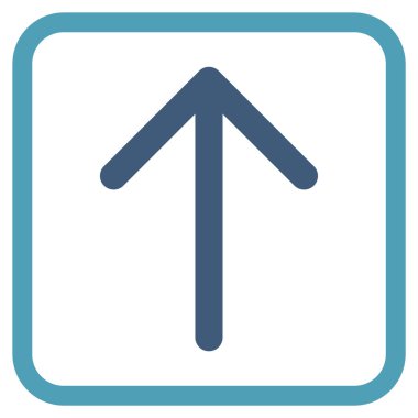 Vektör simgesi bir çerçeve içinde yukarı ok