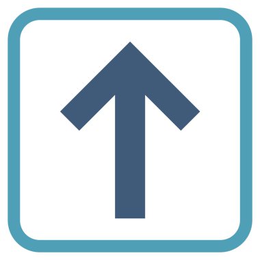 Vektör simgesi bir çerçeve içinde yukarı ok