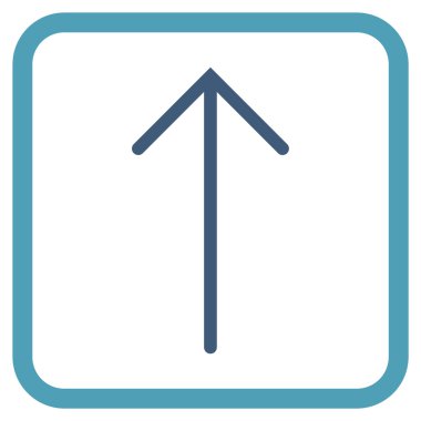 Vektör simgesi bir çerçeve içinde yukarı ok