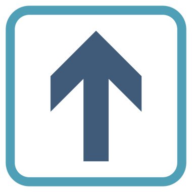 Vektör simgesi bir çerçeve içinde yukarı ok