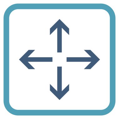 Genişletin okları vektör simgesi bir çerçeve içinde