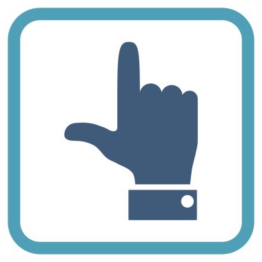 El işaretçisi vektör simgesi bir çerçeve içinde yukarı