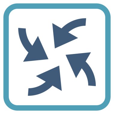 Siklon oklar bir çerçeve içinde simge vektör