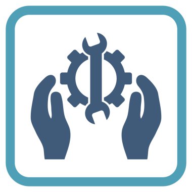 Onarım hizmeti vektör simgesi bir çerçeve içinde